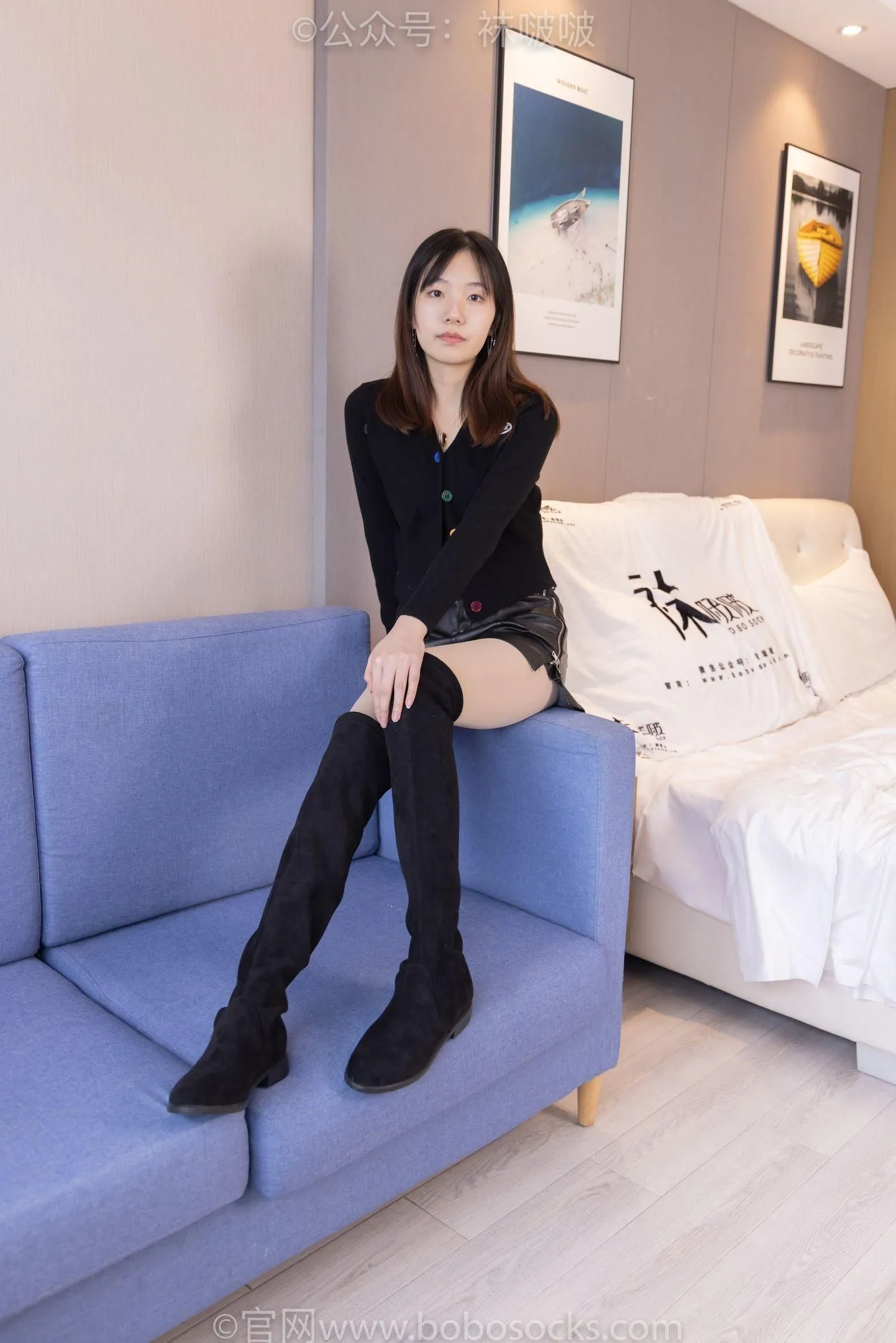 [BoBoSocks袜啵啵]NO.072 小甜豆-两双长靴、厚黑丝、厚肉丝 [144P]插图2